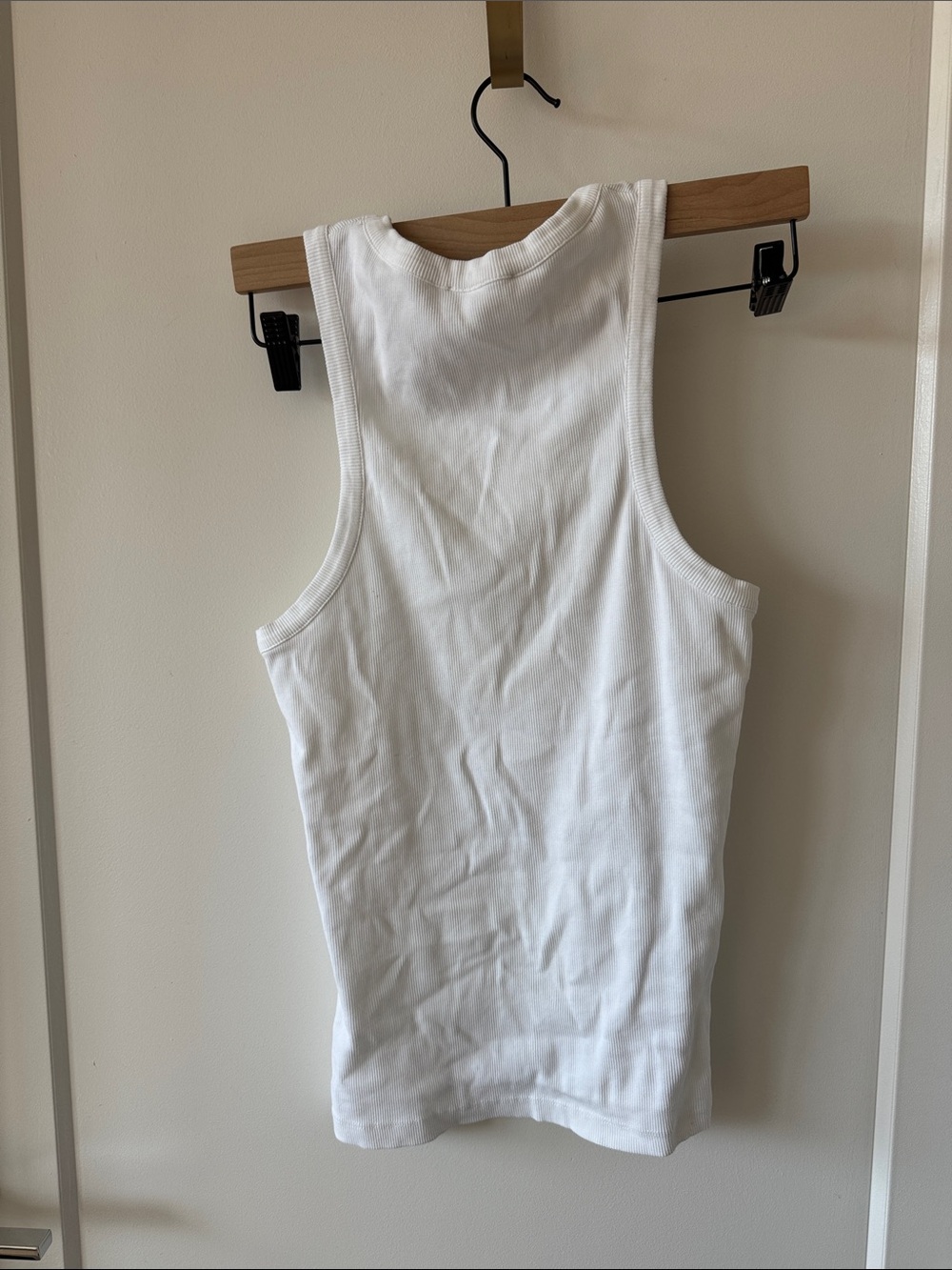 Djerf Avenue White Ribbed Racerback Tank - Picture 3 of 3